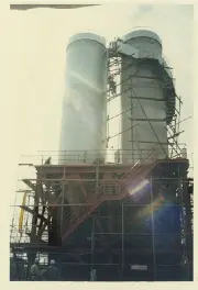 1989年2月 サイロ製作・据付２基（O.D.Φ3800×16000H）